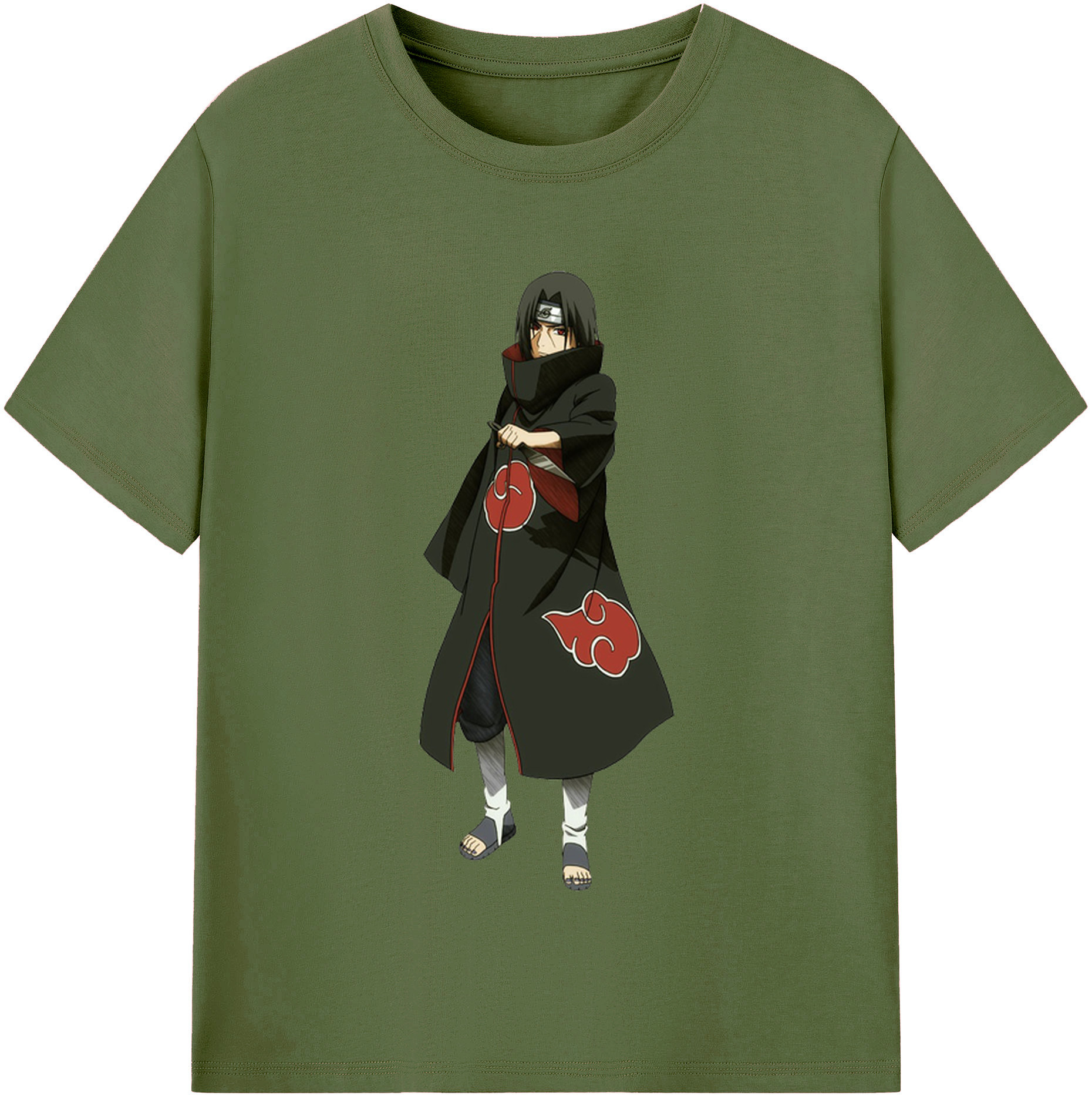 （画像用） NARUTO -ナルト- うちは イタチ Uchiha Itachi 綿100％半袖Tシャツ（フロントプリント）